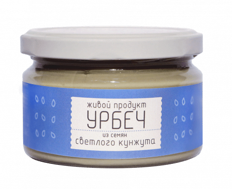 Урбеч из семян светлого кунжута, стекло 200 г