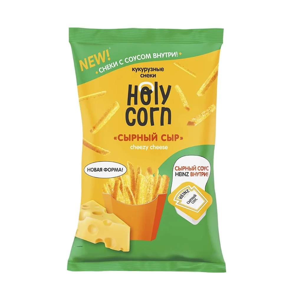 Кукурузные снеки Сыр с соусом Хайнц Holy Corn,  30 г.