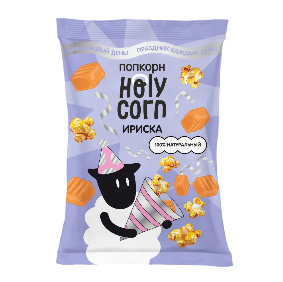 Кукуруза воздушная (попкорн) Праздничная ириска Holy Corn, 50 г.