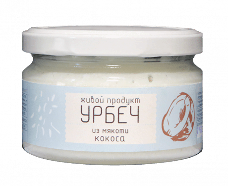 Урбеч из мякоти кокоса, стекло 200 г