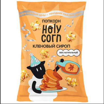 Кукуруза воздушная (попкорн) Кленовый сироп Holy Corn, 50 г.