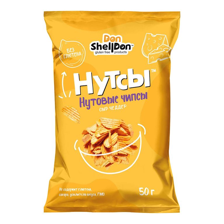 Чипсы нутовые Сыр чеддер Нутсы, 50 г