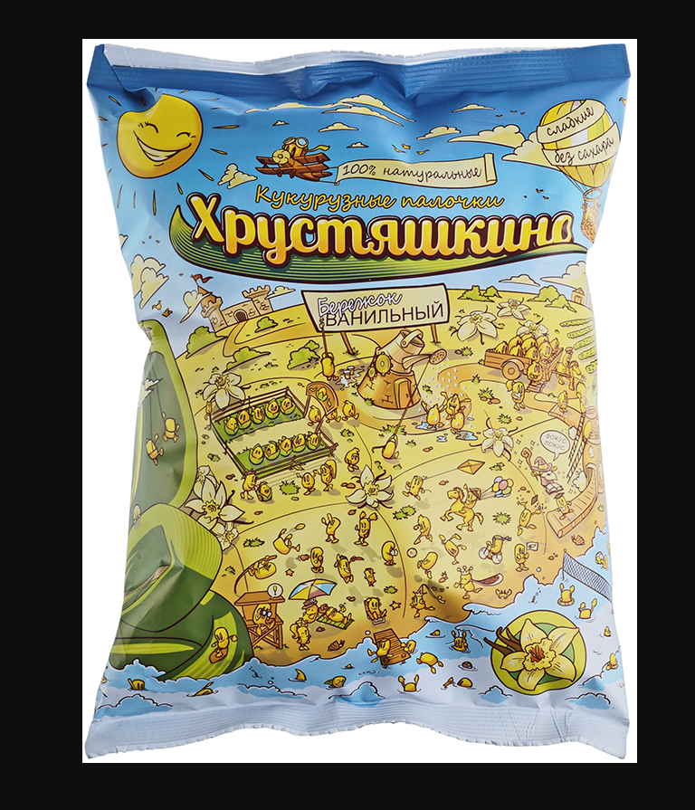 Сладкие кукурузные палочки Ванильный бережок Хрустяшкино, 80 г