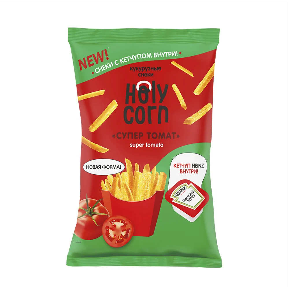 Кукурузные снеки Томат с соусом Хайнц Holy Corn, 30 г.