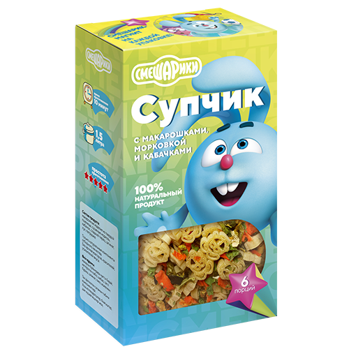 Супчик с макарошками, морковкой и кабачками